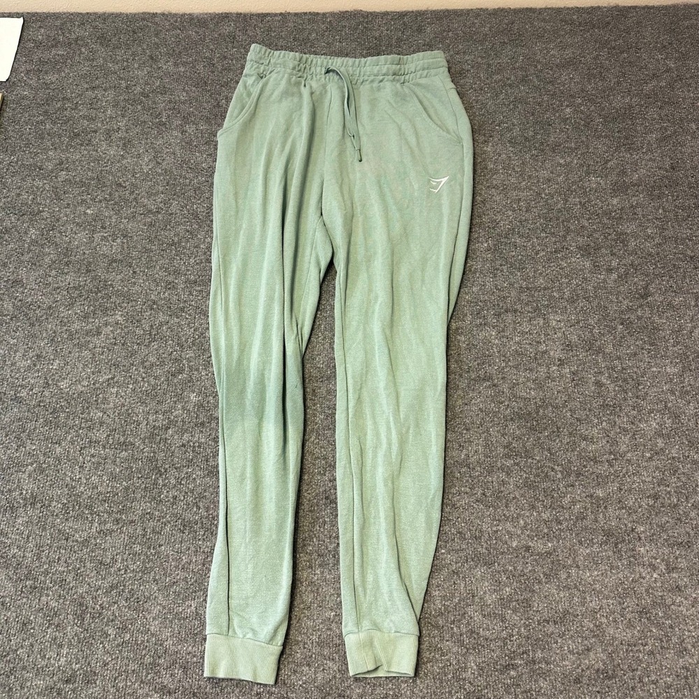 Gymshark Joggers Womens Size S Sage Green Slim Fit Cuffed Drawstring Sweatpants